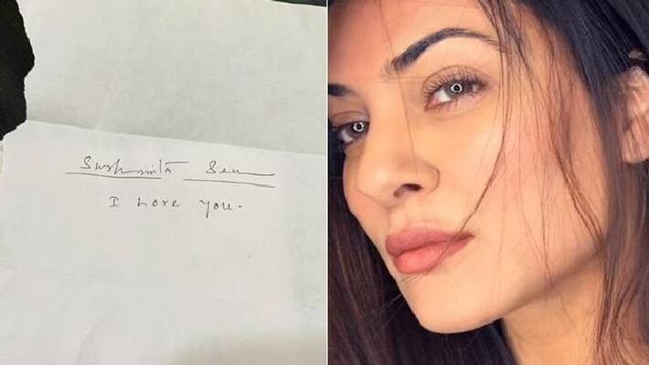 Sushmita Sen receives a handwritten love letter from a fan Sushmita Sen receives a handwritten love letter from a fan