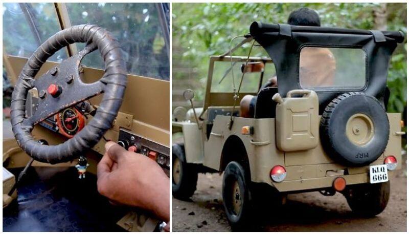 arunkumar makes miniature model of willies jeep