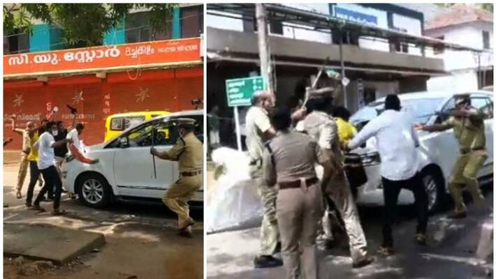 e mobility project allegation protest against ak Saseendran e mobility project allegation protest against ak Saseendran