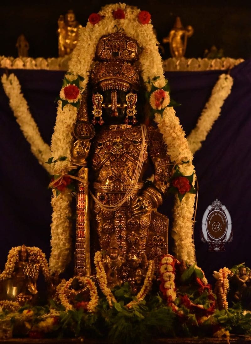 ಅಲಂಕಾರಗೊಂಡ ಶ್ರೀಕೃಷ್ಣನ ವಿಗ್ರಹ