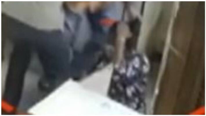 Furious rage over woman wearing mask ... Government officer brutally assaulting female employee Furious rage over woman wearing mask ... Government officer brutally assaulting female employee
