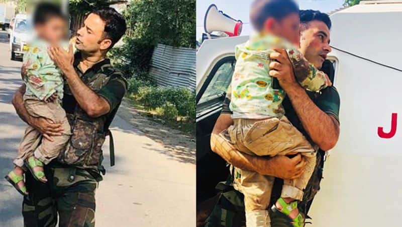 Sopore J&K Police save 3-year-old boy from getting hit by bullets during terror attack
