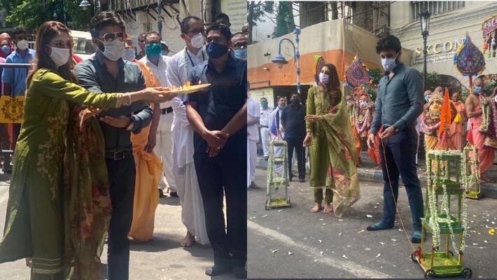 Nusrat Jahan celebrated iskon rath yatra ceremony RD Nusrat Jahan celebrated iskon rath yatra ceremony RD