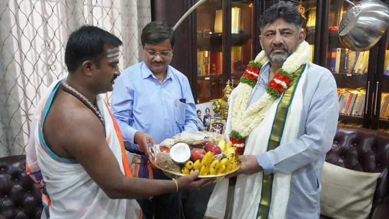 DKS Blesses to have received special prasada for Pratijna event from Dharmasthala Sutturu Mutt