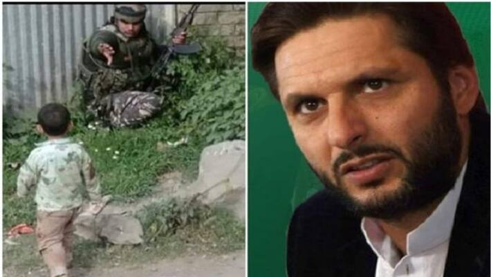 Shahid Afridi again spews poison against India, posted photo asa Shahid Afridi again spews poison against India, posted photo asa