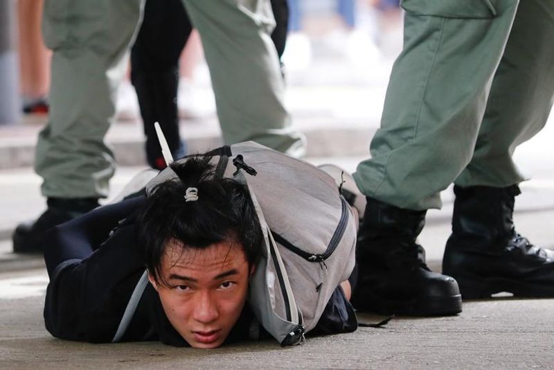 protesters took to the streets in hong kong