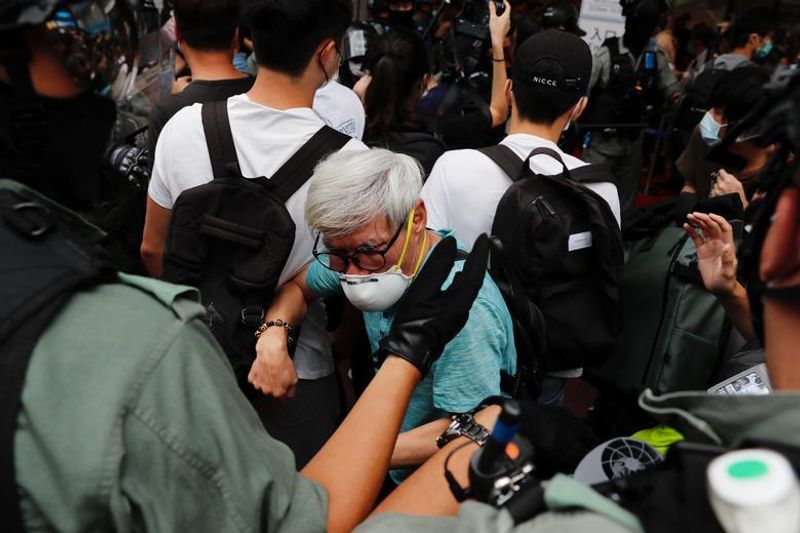 protesters took to the streets in hong kong