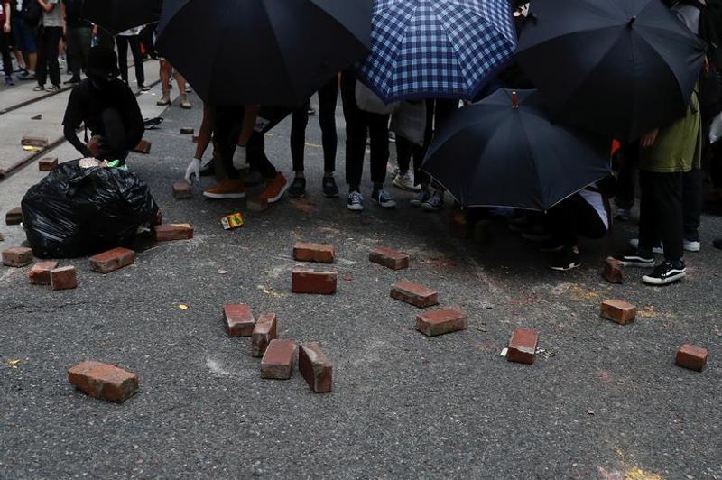 protesters took to the streets in hong kong