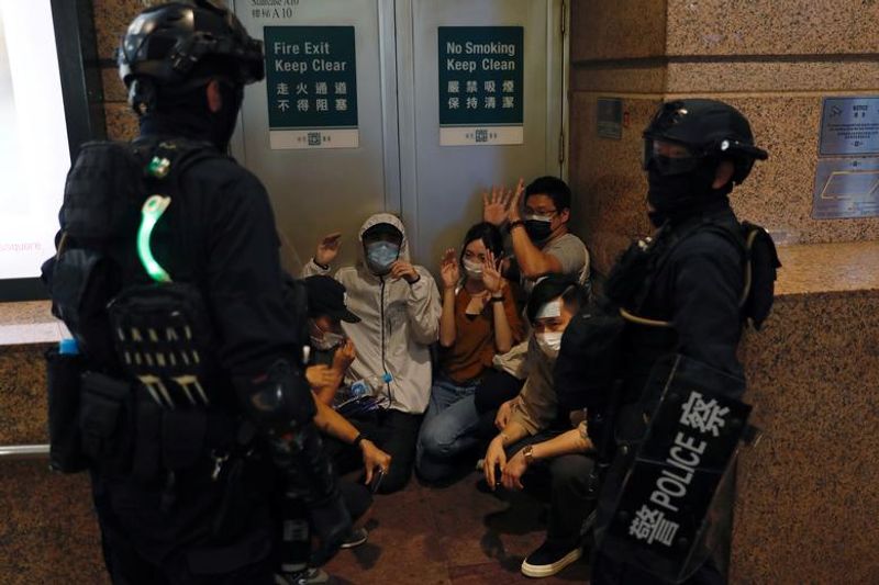 protesters took to the streets in hong kong