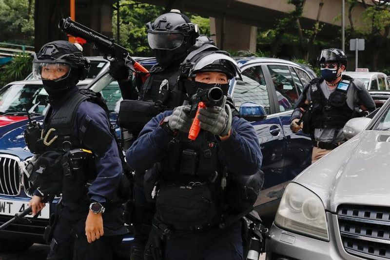 protesters took to the streets in hong kong