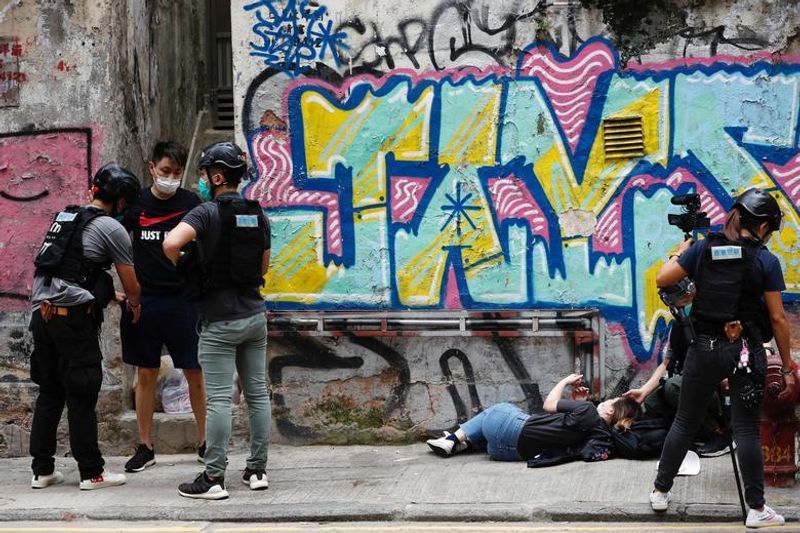 protesters took to the streets in hong kong