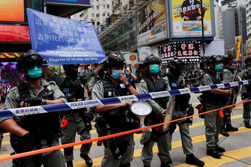 protesters took to the streets in hong kong