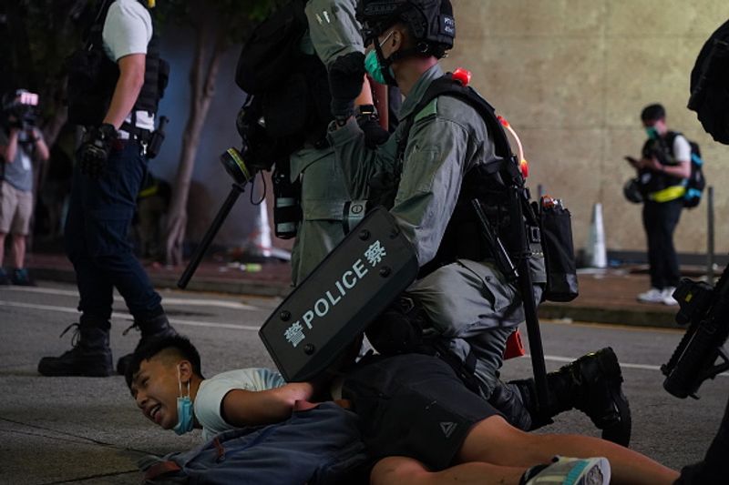 protesters took to the streets in hong kong