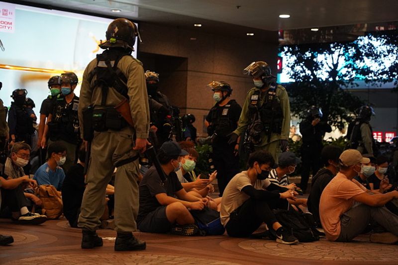 protesters took to the streets in hong kong