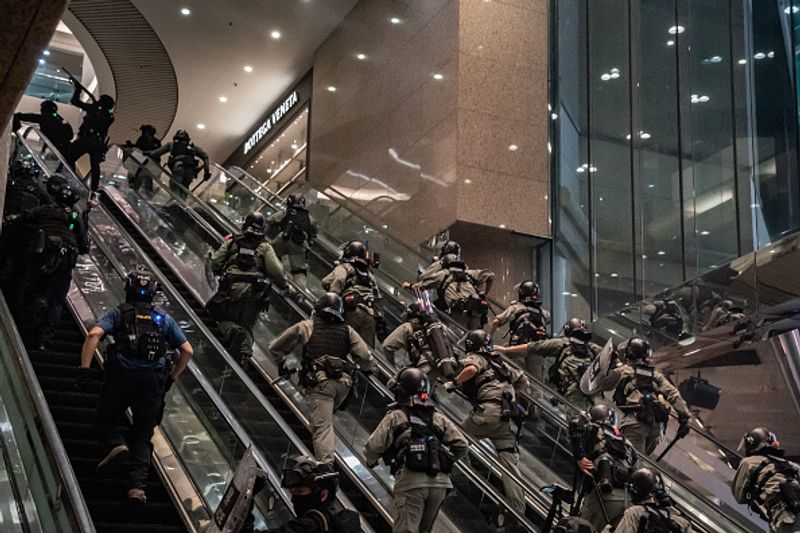 protesters took to the streets in hong kong