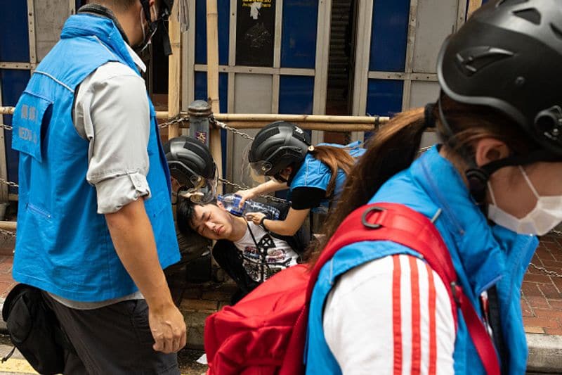 protesters took to the streets in hong kong