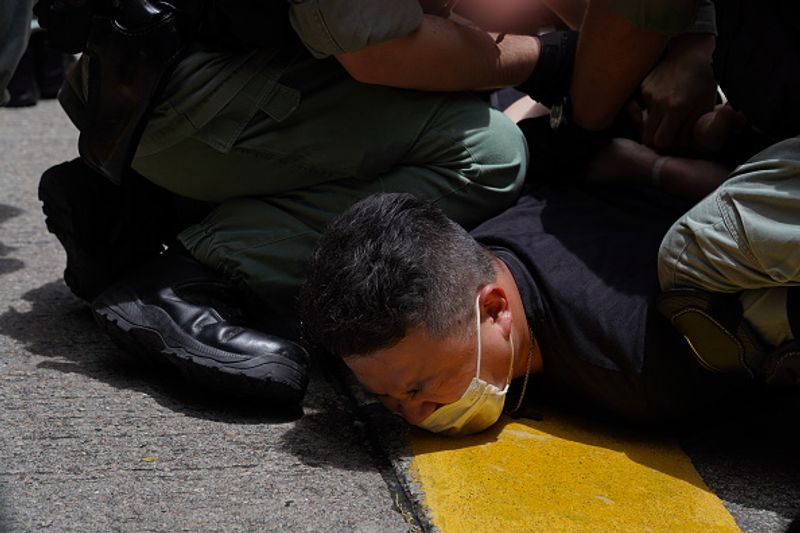 protesters took to the streets in hong kong