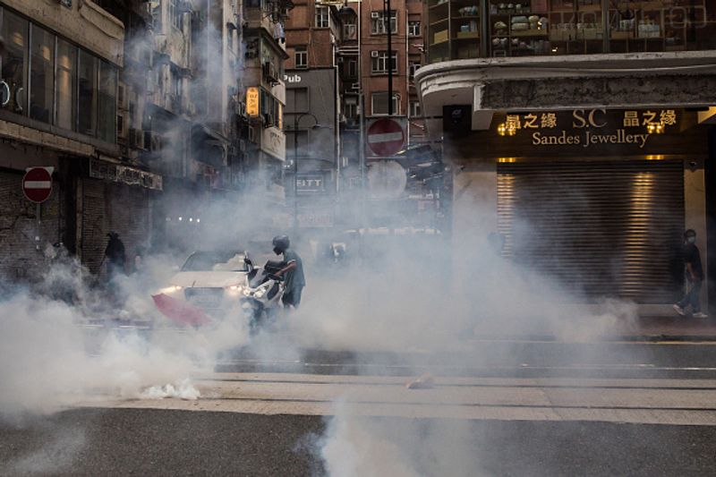 protesters took to the streets in hong kong