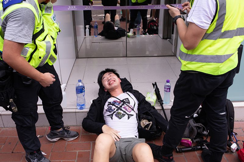 protesters took to the streets in hong kong
