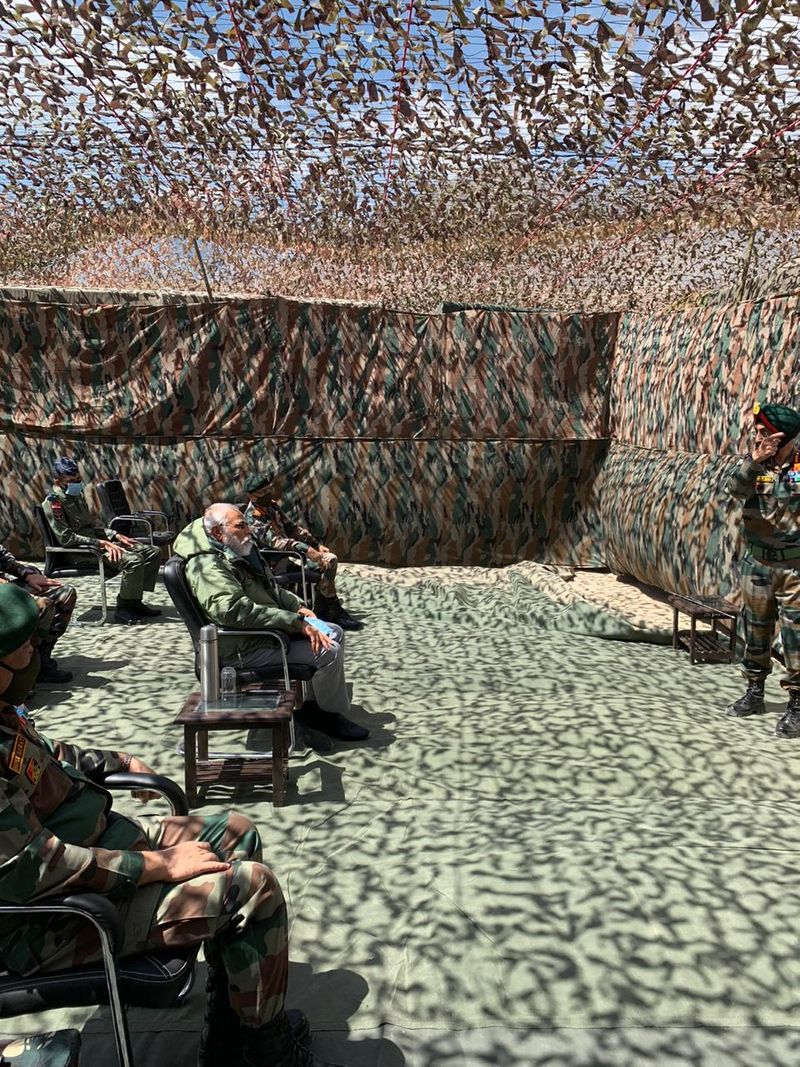 PM Narendra Modi reaches Leh to review security situation interact with soldiers amid stand off with China BSS