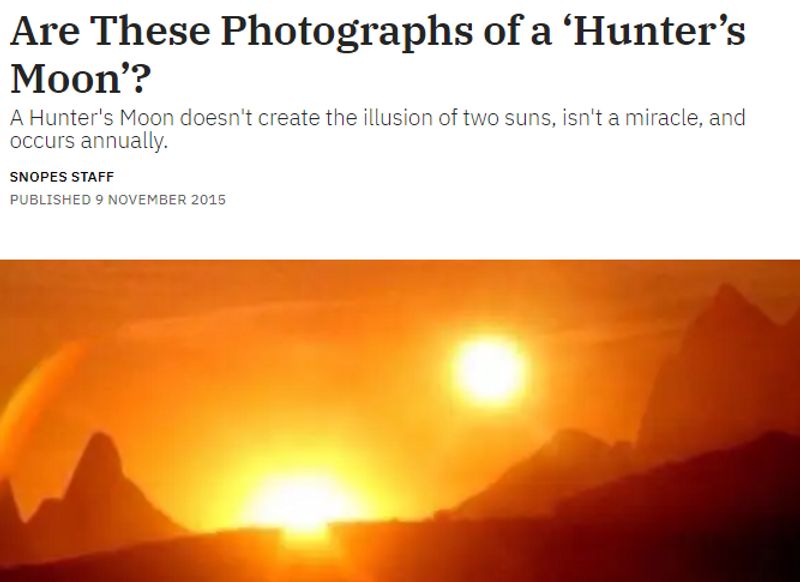 hunters moon an old set of images shared with false claims kpt
