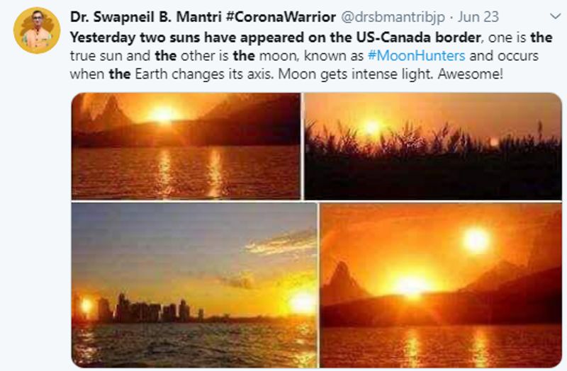 hunters moon an old set of images shared with false claims kpt