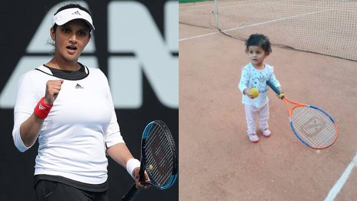 Viral a picture of little girl trying to play tennis, she gets blessings of Sania Mirza Viral a picture of little girl trying to play tennis, she gets blessings of Sania Mirza