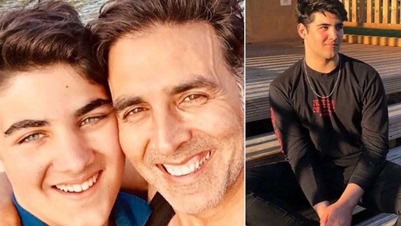 When Akshay Kumar son existed raising mystery girl on his shoulder KPJ