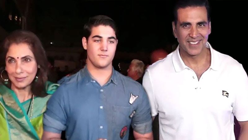 When Akshay Kumar son existed raising mystery girl on his shoulder KPJ