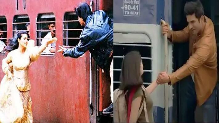 Sushant Singh Rajput Recreate iconic scene of Shahrukh movie DDLJ KPG Sushant Singh Rajput Recreate iconic scene of Shahrukh movie DDLJ KPG