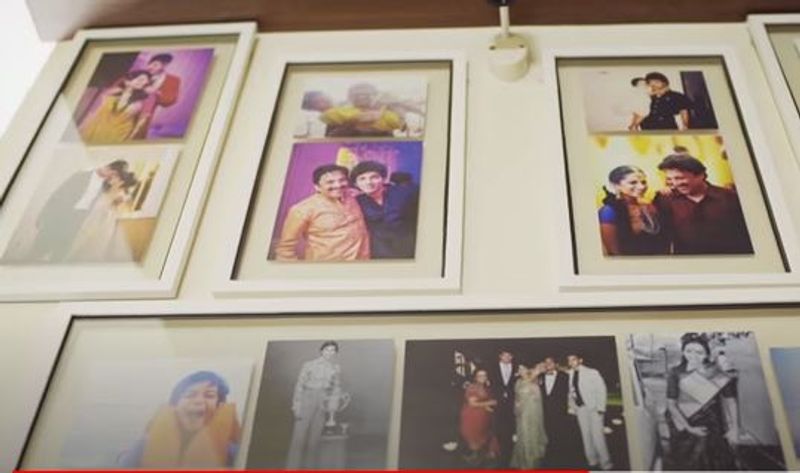 சுவற்றில் குடும்பத்தினரின் புகைப்படங்கள் கண் கொட்டாமல் பார்க்க வைக்கும் அழகு 