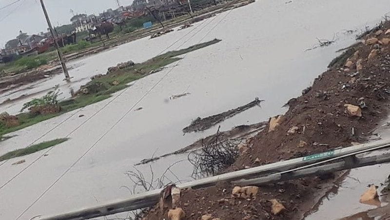 heavy rain in gujarat 40 cattle of gaushala washed away kpr