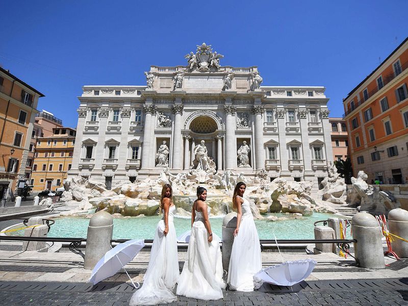 Brides in Wedding dress protested for delayed in marriage KPP