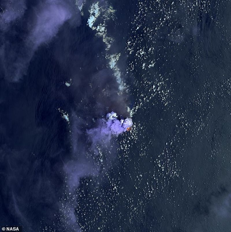 Volcanic island in the Pacific Ocean is experiencing a growth spurt