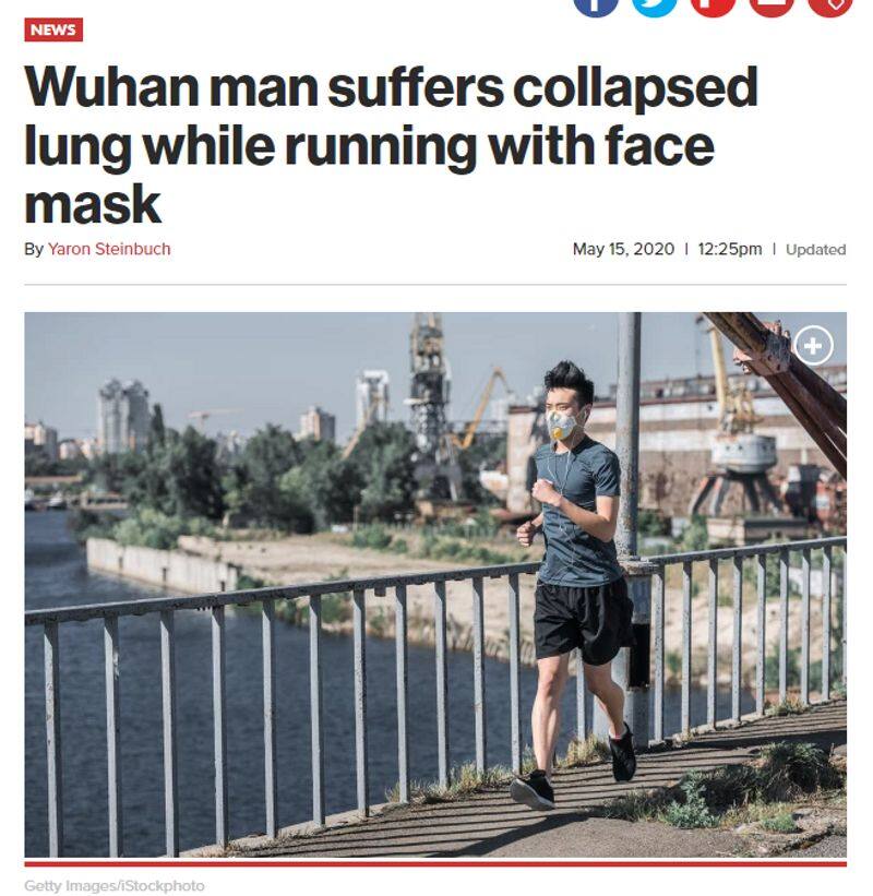 People should NOT wear masks while exercising Warning WHO