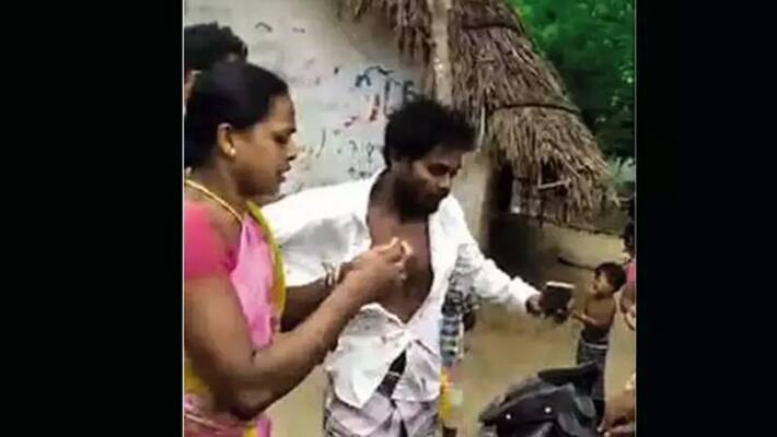 Video of woman slapping violent cop goes viral in tamilnadu Video of woman slapping violent cop goes viral in tamilnadu