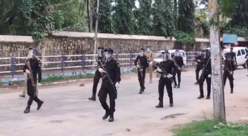 covid19 Triple lock in Thiruvananthapuram and commando team at Poonthura