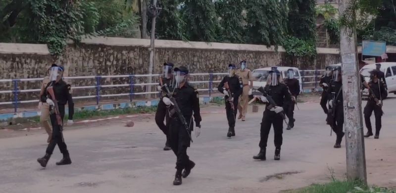 covid19 Triple lock in Thiruvananthapuram and commando team at Poonthura