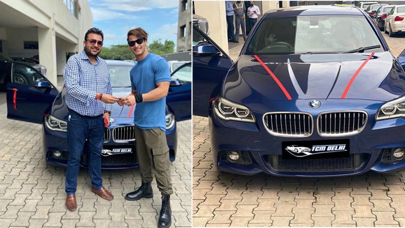 Bigg Boss Ex Contestant Asim Raiz purchased new luxurious BMW 5 car See in pics and girlfriend himanshi khurana reactions KPY