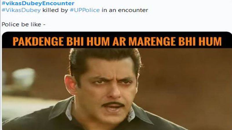 Vikas dubey encounter memes and Funny comment goes viral KPG