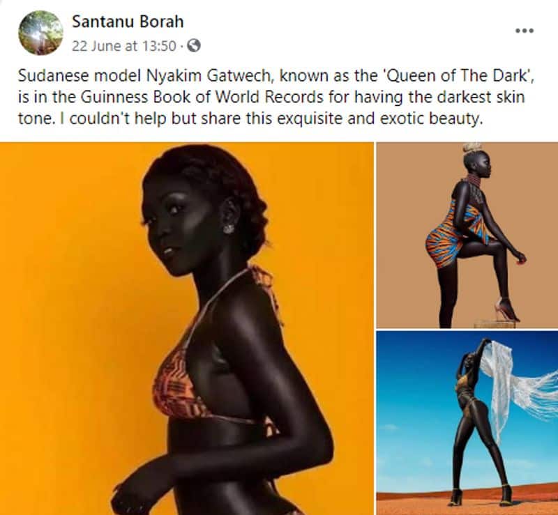 Fact Check This model does not hold a Guinness World Record for her dark complexion mnj