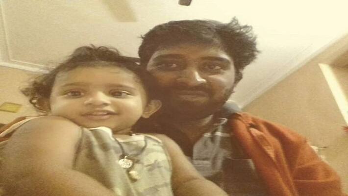 Six year old Adya's father Kalyan commits suicide Six year old Adya's father Kalyan commits suicide