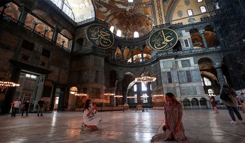 is this a new babari istanbul famous catheral hagia sophia converted in mosque outrages people anger kph
