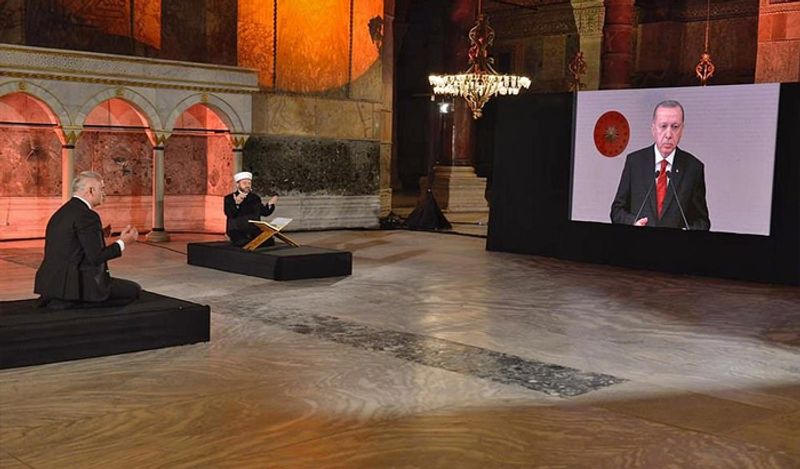 is this a new babari istanbul famous catheral hagia sophia converted in mosque outrages people anger kph