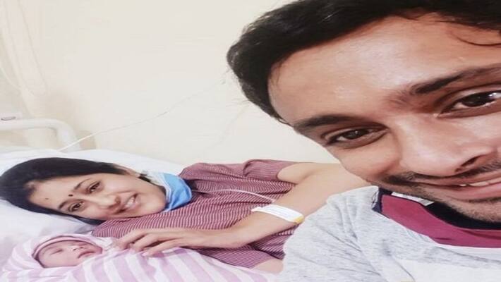 Amabti Rayudu and wife Chennupalli Vidya blessed with Baby girl Amabti Rayudu and wife Chennupalli Vidya blessed with Baby girl
