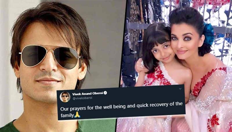 Bollywood vivek oberoi wishes aishwarya and bachchan quick recovery on twitter