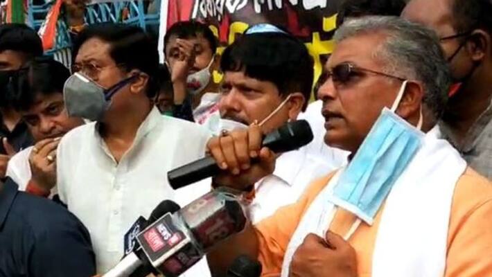 BJP leader Dilip Ghosh challenges Mamata Banerjee on party MLAs death issue BTD BJP leader Dilip Ghosh challenges Mamata Banerjee on party MLAs death issue BTD