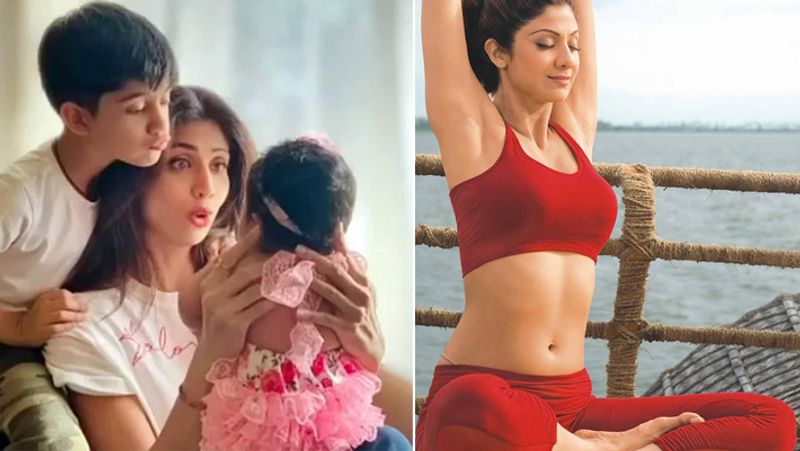 Shilpa Shetty got back pain After lift her Daughter Now Actress doing yoga See video KPY