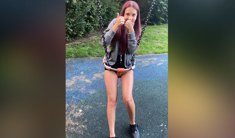 embarrassing photos of 14 year teen girl in park stuck in baby swing while making tiktok goes viral kph
