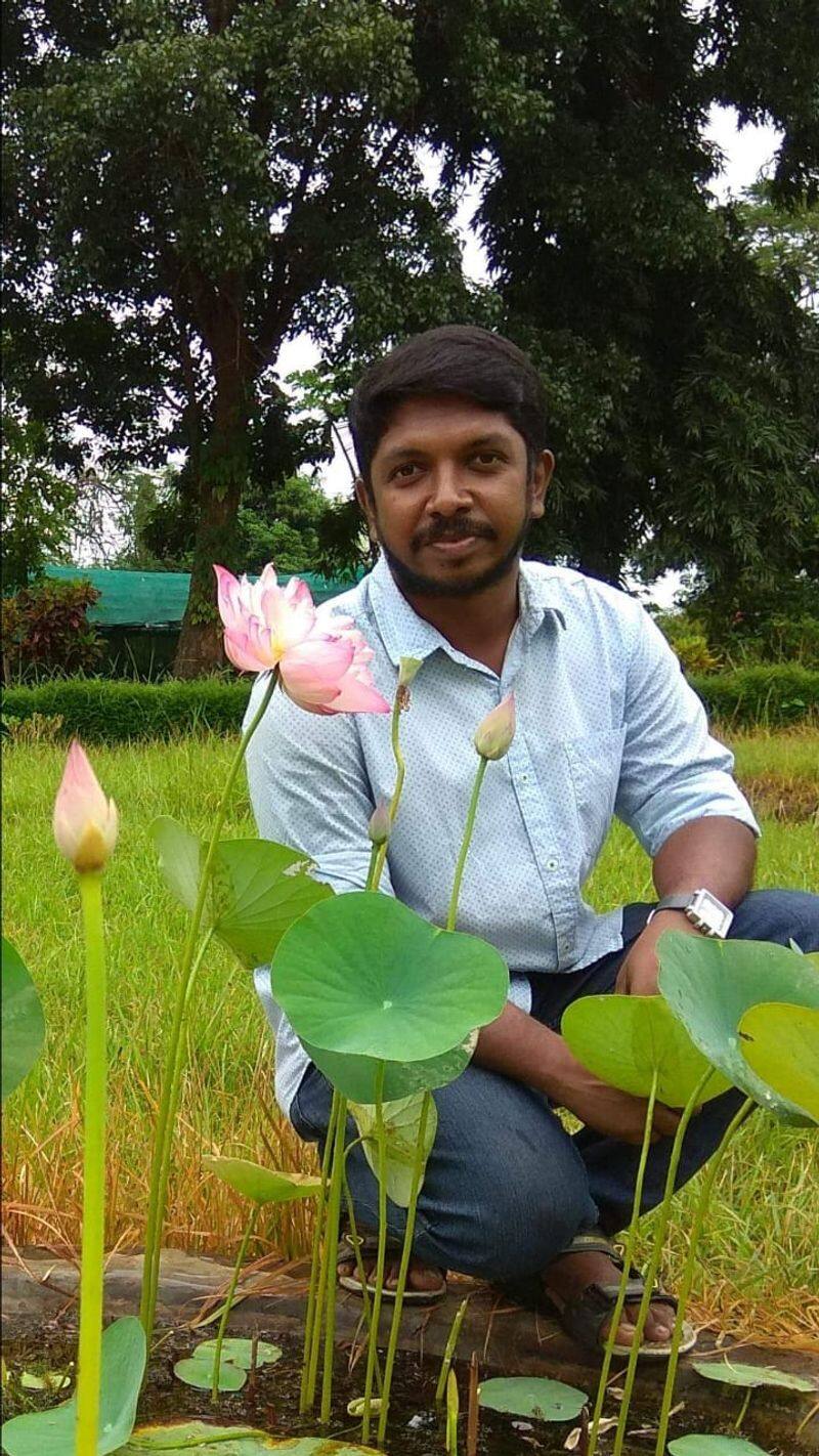 thousand petal lotus in ganesh ananthakrishnan's garden